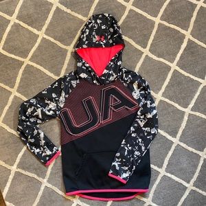 Under Armour Youth Medium Pink and Black Pullover